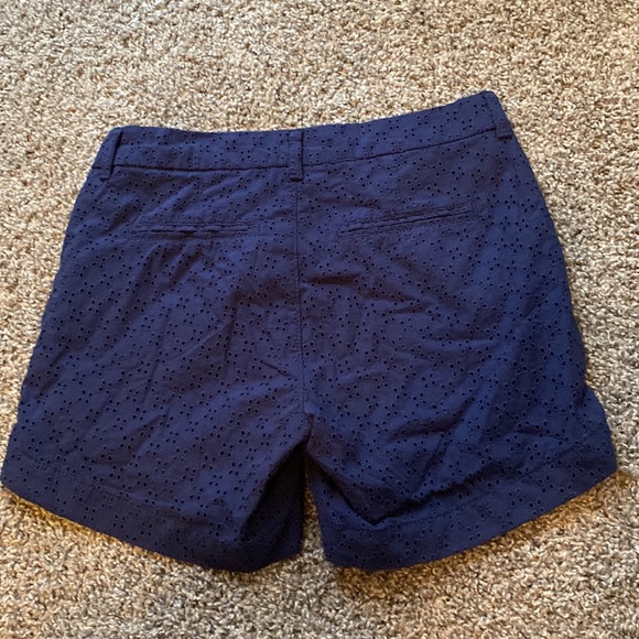 Womens lace/mesh navy blue shorts - Picture 2 of 4